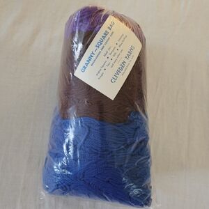 Vintage Cliveden Yarns Granny Square Bag Amigurumi Miscellaneous Fiber 1.5 lbs